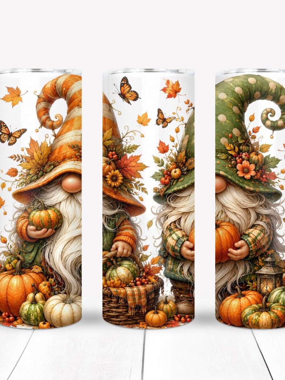 Gnome Tumbler, Fall Season Travel Mug